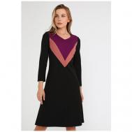 Платье , размер 46, черный, фиолетовый МадаМ Т