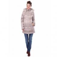 Пальто , демисезон/зима, размер 46, бежевый MammySize