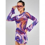 Пляжное платье , быстросохнущее, размер 42, фиолетовый ALZA