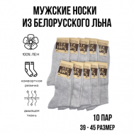 Мужские носки , 10 пар, классические, быстросохнущие, антибактериальные свойства, размер 25, бежевый Белорусские