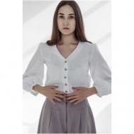 Блуза  , размер L 48-50, белый Kinfolk Clothes