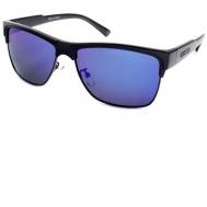 Солнцезащитные очки , прямоугольные, оправа: пластик, с защитой от УФ, поляризационные, зеркальные, для мужчин, синий Redelio