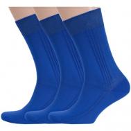 Мужские носки , 3 пары, размер 25 (38-40), синий RuSocks