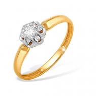 Кольцо АЙМИЛА, красное золото, 585 проба, бриллиант, размер 17.5, бесцветный Аймила