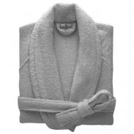Халат , длинный рукав, карманы, размер L, серый Yves Delorme