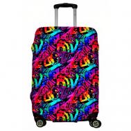 Чехол для чемодана , размер M, фиолетовый, черный LeJoy