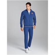 Костюм , олимпийка и брюки, силуэт прямой, карманы, размер 56, синий Red-n-Rock's