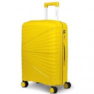 Умный чемодан , 55 л, размер S, желтый Impreza