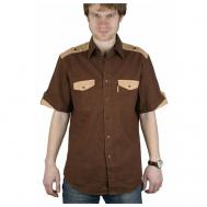 Рубашка , размер 54-56/XL, коричневый Маэстро
