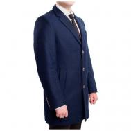 Пальто  демисезонное, шерсть, размер 52/182, синий Lexmer