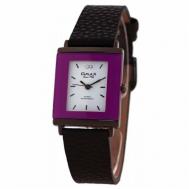 Наручные часы  Quartz Женские CE0041MC05 чёрный ремень, черный, фиолетовый OMAX