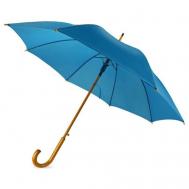 Мини-зонт полуавтомат, купол 104 см., 8 спиц, деревянная ручка, синий Без бренда