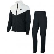 Костюм , олимпийка, толстовка и брюки, карманы, размер L, белый, черный Nike