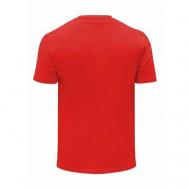 Футболка, хлопок, однотонная, размер 50, красный 777 Textile