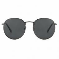 Солнцезащитные очки , круглые, оправа: металл, с защитой от УФ, поляризационные, серый Cyxus