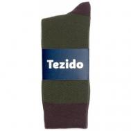 Носки , 1 пара, классические, на 23 февраля, размер 41-46, зеленый Tezido