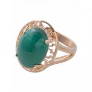Кольцо помолвочное , малахит, размер 19, зеленый Lotus Jewelry