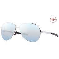 Солнцезащитные очки , авиаторы, оправа: металл, ударопрочные, устойчивые к появлению царапин, с защитой от УФ, зеркальные, серебряный IC-BERLIN