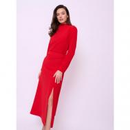 Платье-футляр , повседневное, полуприлегающее, макси, размер 40, красный Franco Vello