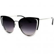 Солнцезащитные очки , кошачий глаз, оправа: металл, градиентные, для женщин, черный Elfspirit