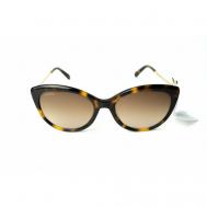 Солнцезащитные очки , кошачий глаз, с защитой от УФ, градиентные, для женщин, коричневый SWAROVSKI