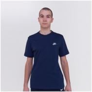 Футбольная футболка , силуэт полуприлегающий, размер L, синий Nike