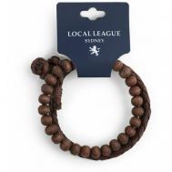 Плетеный браслет, размер 19 см., коричневый Local League