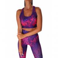 Топ  для фитнеса , силуэт прилегающий, размер XL, розовый, фиолетовый LeJoy