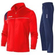 Костюм , олимпийка и брюки, силуэт полуприлегающий, карманы, размер L, красный, синий MIKASA
