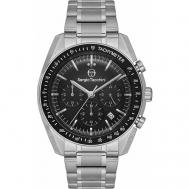 Наручные часы  Наручные часы  ST.1.10386-1 с хронографом, серебряный, черный Sergio Tacchini