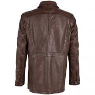 Кожаная куртка , демисезон/лето, размер 54, коричневый Deercraft