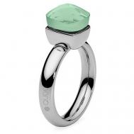 Кольцо , хризолит, размер 16.5, серебряный, зеленый Qudo