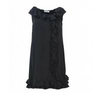 Платье , натуральный шелк, повседневное, свободный силуэт, размер 42, черный Moschino