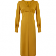 Платье вискоза, повседневное, прилегающее, миди, размер S, желтый Blendsoflove