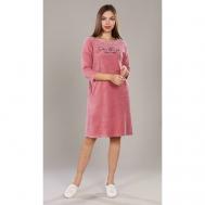 Платье повседневное, прямой силуэт, размер 54, фуксия, розовый фабрика Каприз