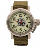Наручные часы  Командирские Часы наручные Тигр механические 315.21, белый ТРИУМФ