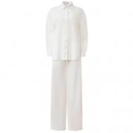 Пижама , размер 46/M, белый, коричневый MINAKU