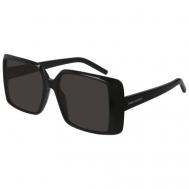 Солнцезащитные очки , квадратные, с защитой от УФ, для женщин, черный Saint Laurent