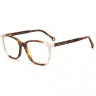 Солнцезащитные очки , прямоугольные, оправа: пластик, для женщин, коричневый Carolina Herrera