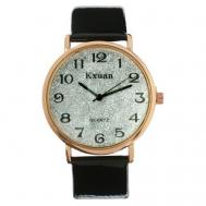 Наручные часы Часы наручные женские "Kxuan", d-3.5 см, черные, черный Market-Space