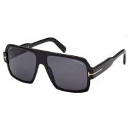 Солнцезащитные очки , квадратные, с защитой от УФ, черный Tom Ford