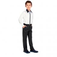 Школьные брюки , классический стиль, карманы, размер 104, черный AVANGARD