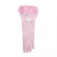 Розовые перчатки с перьями (детские) (11860) 15 см Widmann