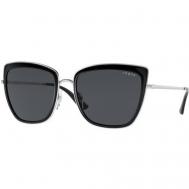 Солнцезащитные очки , бабочка, оправа: металл, с защитой от УФ, для женщин, черный Vogue® Eyewear