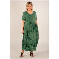 Платье повседневное, размер 60, зеленый Пышная мода