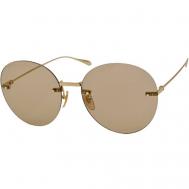 Солнцезащитные очки , круглые, оправа: металл, для женщин, золотой Gucci
