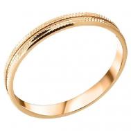 Кольцо обручальное Золотой Стандарт красное золото, 585 проба, размер 21.5, красный, золотой Золотой стандарт