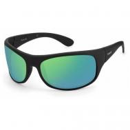 Солнцезащитные очки , прямоугольные, поляризационные, с защитой от УФ, зеркальные, для мужчин, черный Polaroid