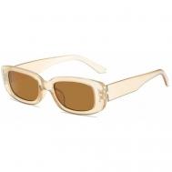 Солнцезащитные очки  OCHY1, узкие, спортивные, с защитой от УФ, бежевый alvi lovely
