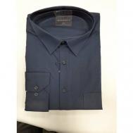 Рубашка , деловой стиль, длинный рукав, размер 2XL(60), синий BARCOTTI